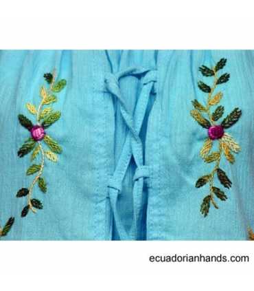 Blouse w/ Eyelets Hand Embroidered 100% Cotton