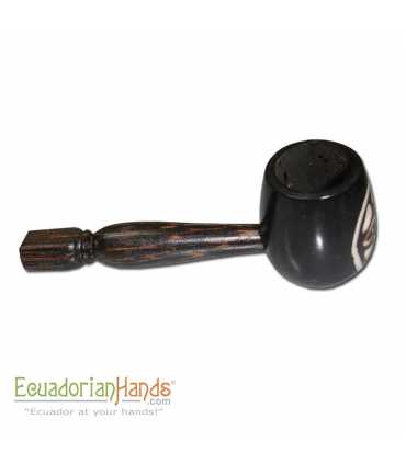250 Handmade Smoking Pipes, Eco Ivory Tagua, Standard-black