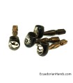 Standard-negra, 25 Pipas artesanales, Marfil Exótico Tagua