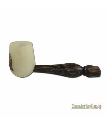 125 Handmade Smoking Pipes, Eco Ivory Tagua, Standard-ivory