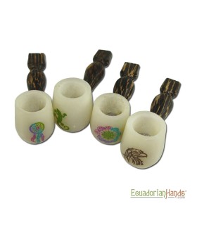 250 Handmade Smoking Pipes, Eco Ivory Tagua, Standard-ivory