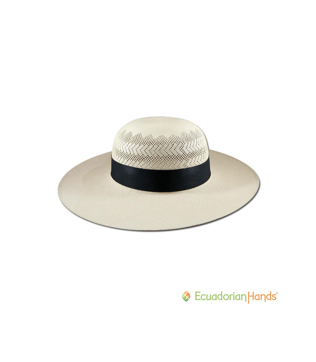 Montecristi Genuine Panama Hat Hand-Woven Paja Toquilla Wide Brim Sun Hat Size 5 Montecristi Original Panama Hat | Handwoven in Ecuador  main image 3