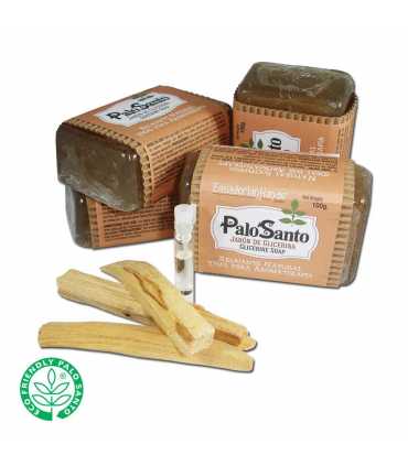 4-pack Palo Santo Glycerin Soap plus incense sticks and essential oil