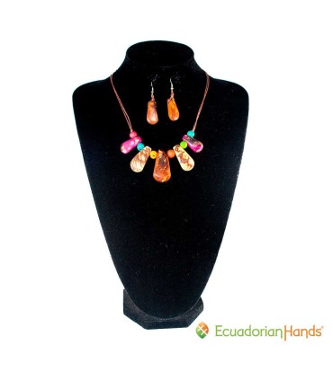 Set Necklace & Earrings - Wholesale Tagua Jewelry | EcuadorianHands