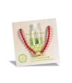 Pulsera roja buenas vibras Perla de Palo Santo + vial 1ml aceite esencial