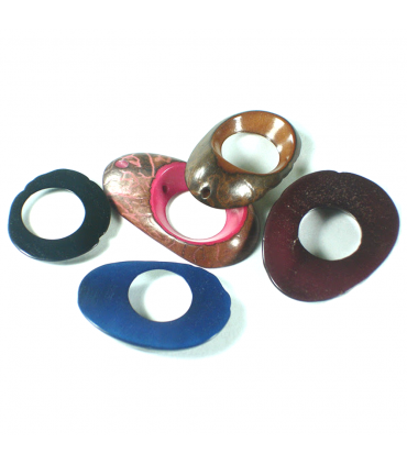 Button Hole top hole Tagua Bead (1 unit)