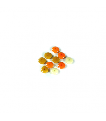 Lenteja 8mm Abalorio de Tagua (1 unidad)