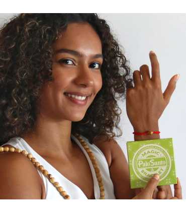 FREE SHIPPING 3x Good Vibes Red Bracelet. Get FREE 1 Palo Santo Incense Powder Bag 125g. (z3)