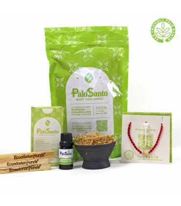 ENVIO GRATIS Paquete de Palo Santo Aromaterapia: Aceite, molido, palitos, pulsera magica. (z3)