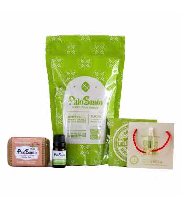 ENVIO GRATIS Paquete de Palo Santo Aromaterapia: Aceite, Jabon, molido, pulsera magica. (z3)