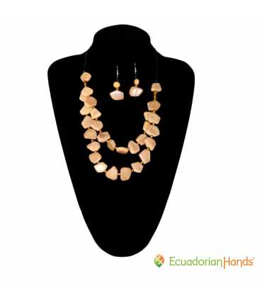 FREE SHIPPING Set Necklace & Earrings (ASSORTED) - Jc003 | Wholesale Tagua Jewelry Handmade EcoIvory