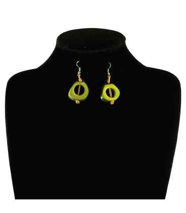 ENVIO GRATIS Aretes de Tagua - Bisutería al por mayor Hecha a Mano marfil vegetal jc005