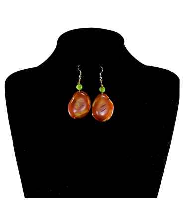 ENVIO GRATIS Aretes de Tagua - Bisutería al por mayor Hecha a Mano marfil vegetal jc005