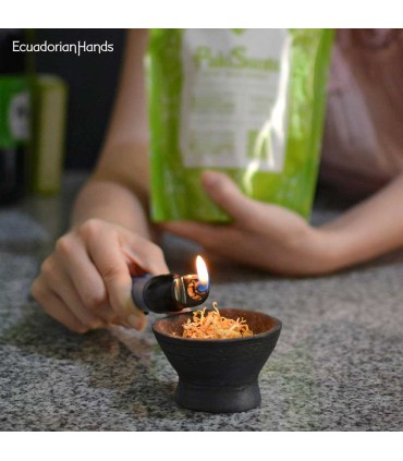 FREE SHIPPING 2 Palo Santo Incense Powder Bag 125g + 1 FREE Good Vibes Bracelet | EcuadorianHands