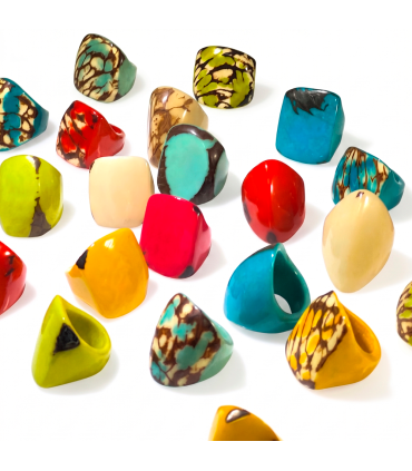 Tagua Jewelry Rings Wholesale - Starter Pack JC006 | EcuadorianHands
