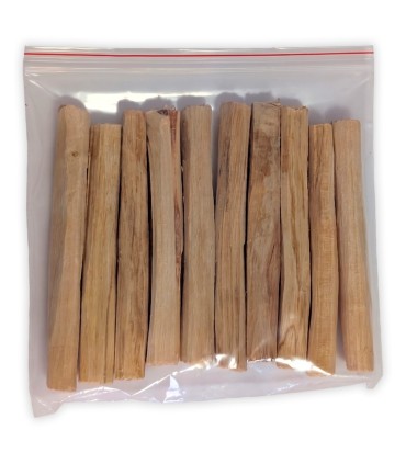 10 incense sticks palo santo, ziploc 15x15cm, w/label