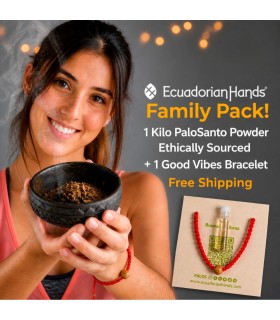 Incienso Molido Palo Santo - De origen ético | 1kg de molido + Pulsera Buenas Vibras | Envío Gratis (z1z3)