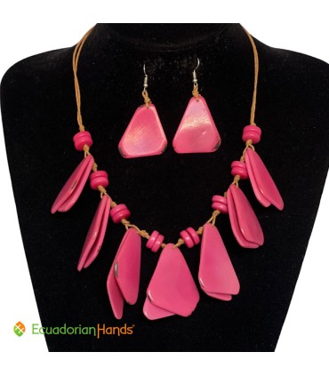 Conjunto Collar y Aretes - Bisutería de Tagua | EcuadorianHands
