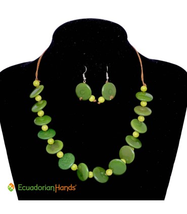 Set Necklace & Earrings - Wholesale Tagua Jewelry | EcuadorianHands