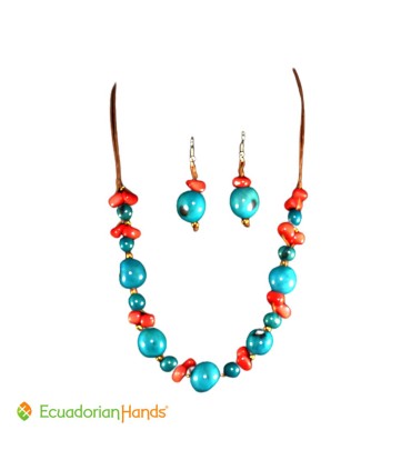 Set Necklace & Earrings - Wholesale Tagua Jewelry | EcuadorianHands