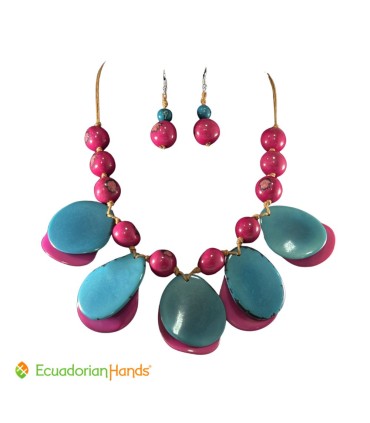 Set Necklace & Earrings - Wholesale Tagua Jewelry | EcuadorianHands