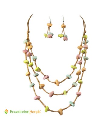 Set Necklace & Earrings - Wholesale Tagua Jewelry | EcuadorianHands