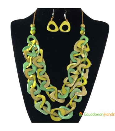 Set Necklace & Earrings - Wholesale Tagua Jewelry | EcuadorianHands