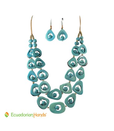 Set Necklace & Earrings - Wholesale Tagua Jewelry | EcuadorianHands