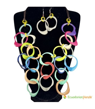 Conjunto Collar y Aretes - Bisutería de Tagua | EcuadorianHands
