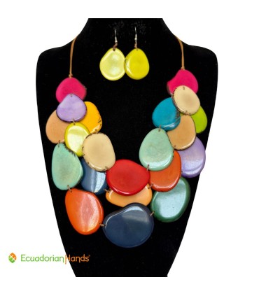 Conjunto Collar y Aretes - Bisutería de Tagua | EcuadorianHands