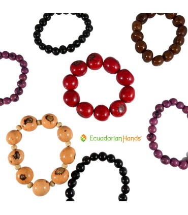 Brazaletes de Tagua Marfil vegetal - Bisutería al por mayor y menor