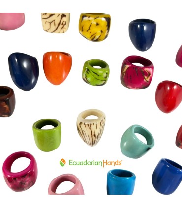 Anillos (SURTIDOS) Venta al por mayor de Bisutería de Tagua
