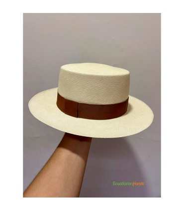 Campana Panama Hat | Flat Crown, Geometric Design, Free Shipping | EcuadorianHands