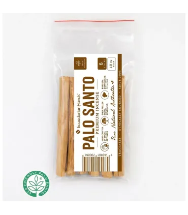 6 incense sticks palo santo, ziploc 15x15cm, w/label