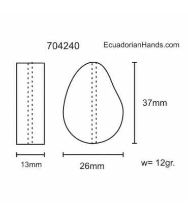 Piedra Pulida Abalorios Tagua (8 unids)