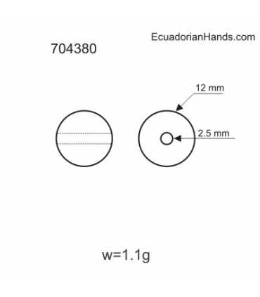 Perlas 12mm Abalorios Tagua (14 unidad)