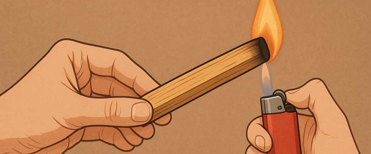How to burn PALO SANTO Incense Sticks?